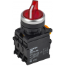 Переключатель с подсветкой IEK MASTER на 2 положения 1NO+1NC красный MI-SW60-11XD-3-14-2-K04