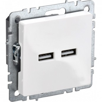 Розетка IEK BRITE USB A+A 3.1А РЮ10-1-БрБ Розетка IEK BRITE USB A+A 3.1А РЮ10-1-БрБ